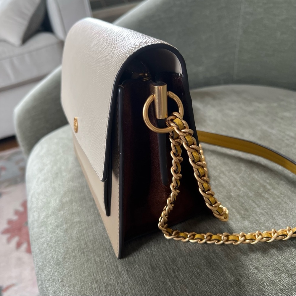 Tory Burch Robinson Convertible Color Block Bag - Picture 8 of 11
